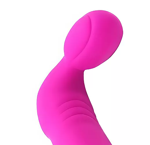 Силиконовый безремневой страпон Cosmo "Lady's Secret" с вибрацией и рельефом - 18 см.