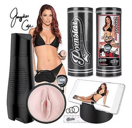 Мастурбатор-вагина PORNSTAR Jayden Cole с аксессуарами для тренировки выносливости