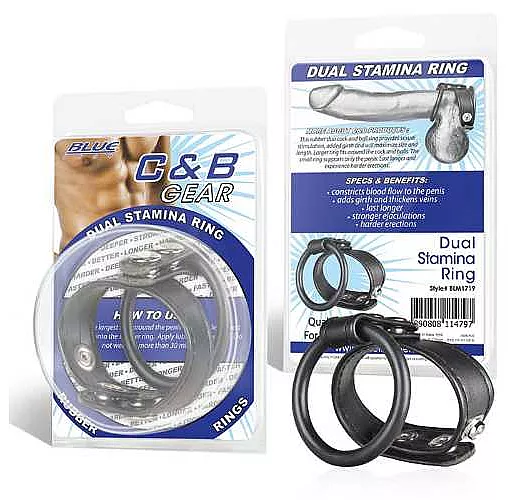 Двойное кольцо выносливости на пенис DUAL STAMINA RING Двойное кольцо выносливости на пенис DUAL STAMINA RING
