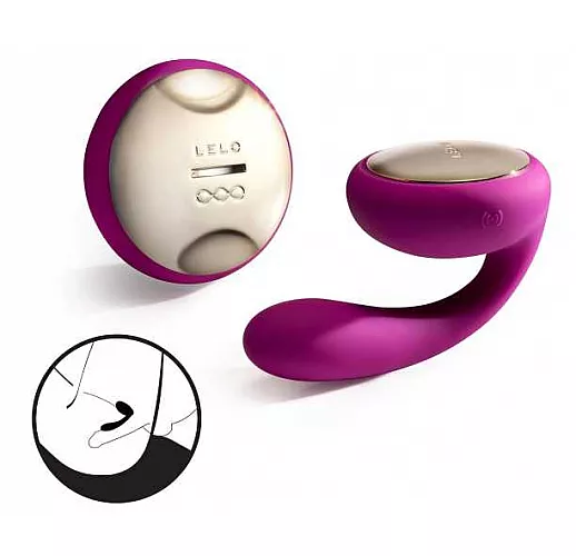 Лиловый вибромассажер для пар Ida Deep Rose