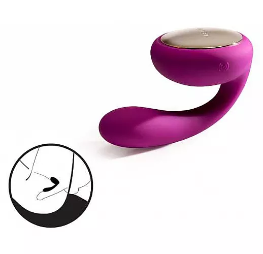 Лиловый вибромассажер для пар Tara Deep Rose