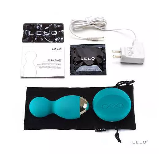 Вагинальные шарики Hula Beads Ocean Blue с ДУ