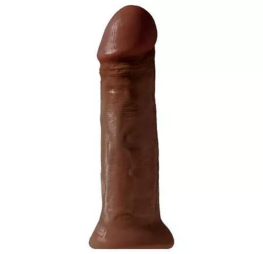 Фаллоимитатор-гигант коричневого цвета на присоске 11" Cock - 28 см.