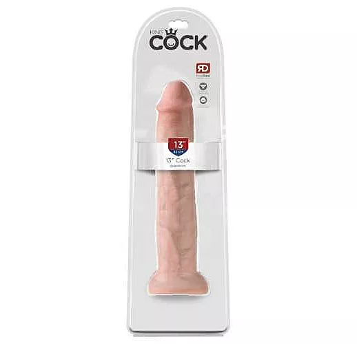 Телесный фаллоимитатор-гигант на присоске 13" Cock - 33 см.