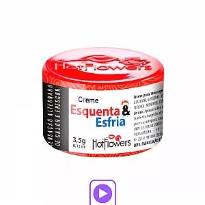 Массажный крем Hot Flowers "Esquenta & Esfria Creme" с охлаждающе-разогревающим эффектом - 3,5 гр.