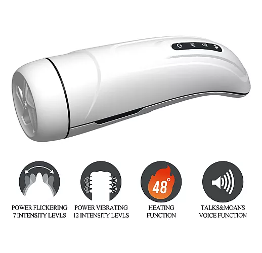 Автоматический мастурбатор Baile "Marissa" 12 режимов вибраций, вращение «язычка», нагрев ~48°C, USB