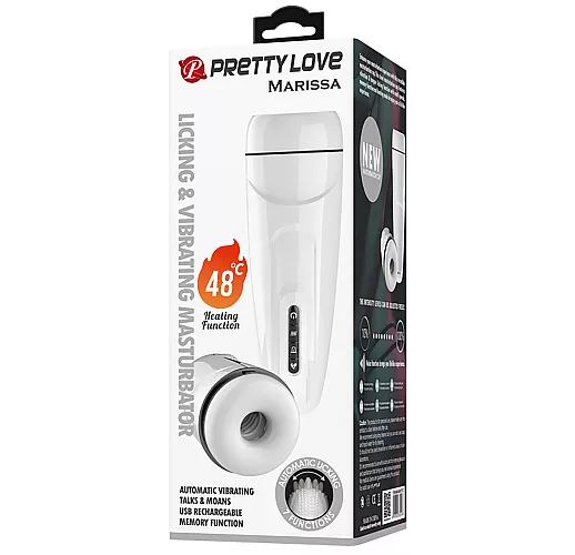 Автоматический мастурбатор Baile "Marissa" 12 режимов вибраций, вращение «язычка», нагрев ~48°C, USB