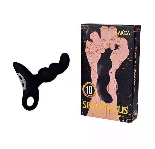 Черный силиконовый массажер простаты ёлочка Erokay