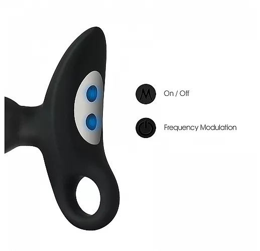 Черный силиконовый массажер простаты ёлочка Erokay