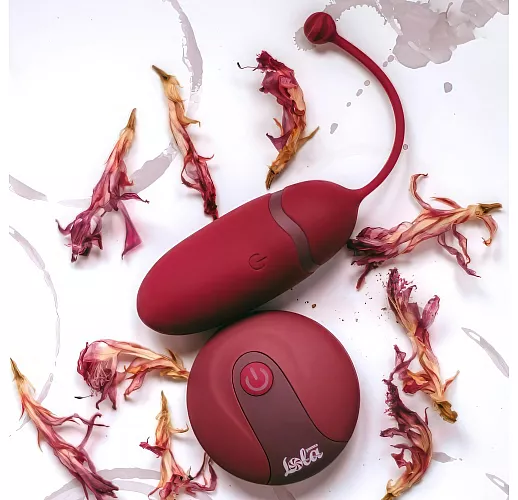 Силиконовое виброяйцо Love Story "Mata Hari Vinous" с 10 режимами вибрации, пультом ДУ, IPX6, USB