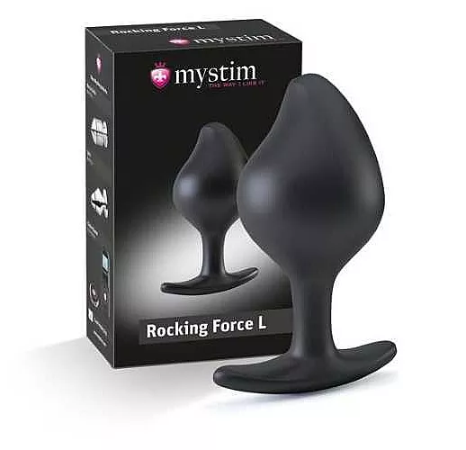 Анальная пробка Rocking Force L для электростимуляции - 10,5 см.
