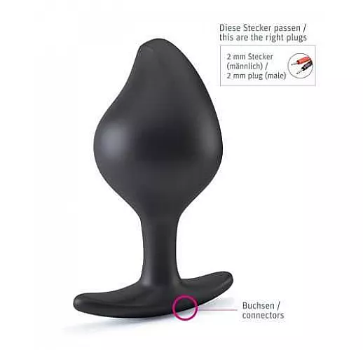 Анальная пробка Rocking Force L для электростимуляции - 10,5 см.