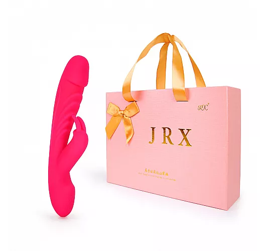 Розовый вибромассажер с выраженной головкой "кроликом" для стимуляции клитора