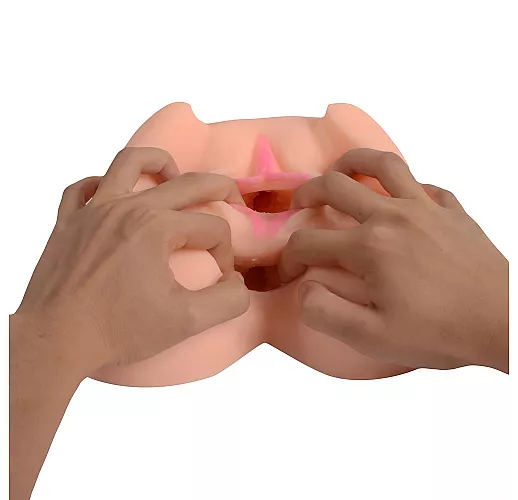 Вагина телесного цвета Jennifer Pussy с анальным и вагинальным отверстием