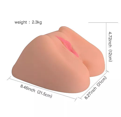 Вагина телесного цвета Jennifer Pussy с анальным и вагинальным отверстием