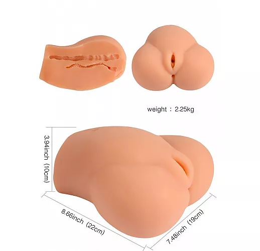 Телесная вибровагина Maki's Pussy с 8 режимами вибрации