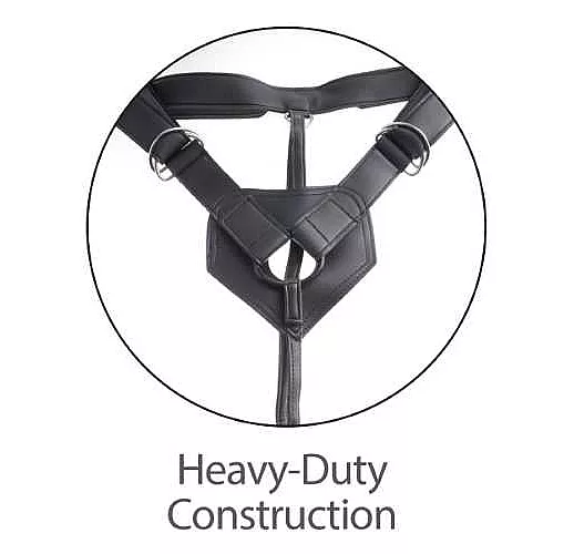 Кофейный страпон на трусиках Strap-on Harness Cock - 20,3 см.