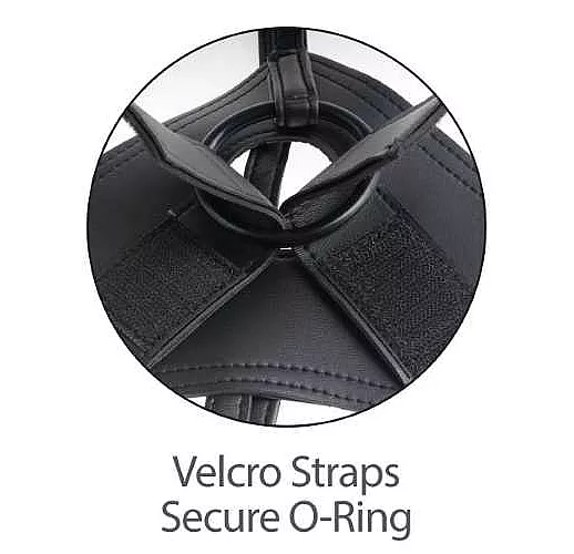 Кофейный страпон на трусиках Strap-on Harness Cock - 20,3 см.