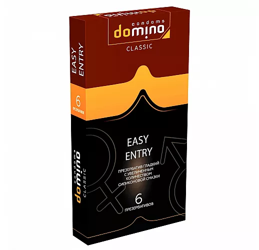 Презервативы Domino Classic "Easy Entry" с увеличенным количеством смазки - 6 шт.