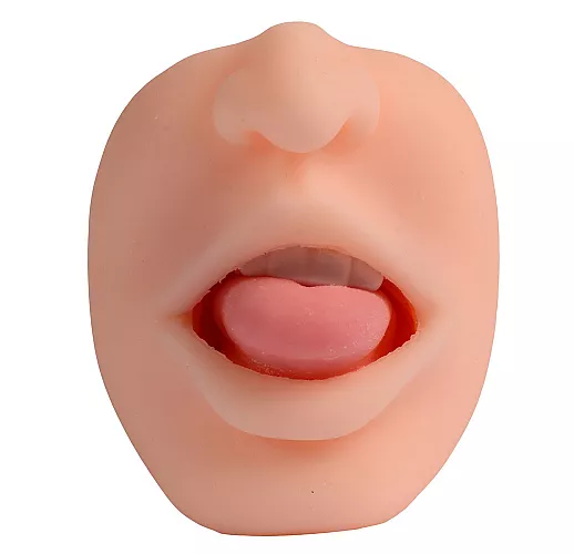 Телесный реалистичный вибромастурбатор-ротик Congue Temptation