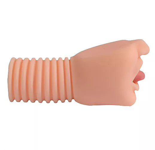 Телесный реалистичный вибромастурбатор-ротик Congue Temptation