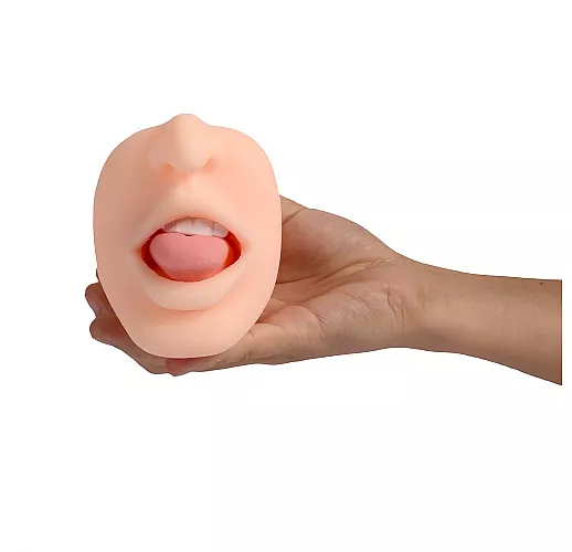 Телесный реалистичный вибромастурбатор-ротик Congue Temptation