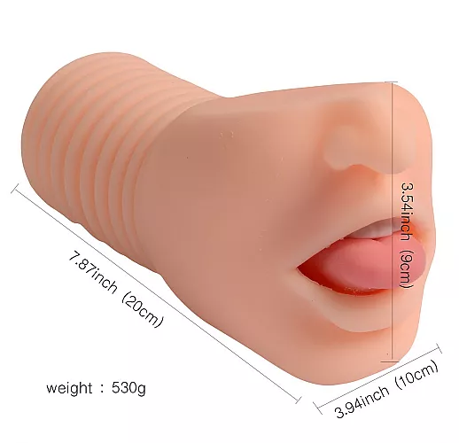 Телесный реалистичный вибромастурбатор-ротик Congue Temptation