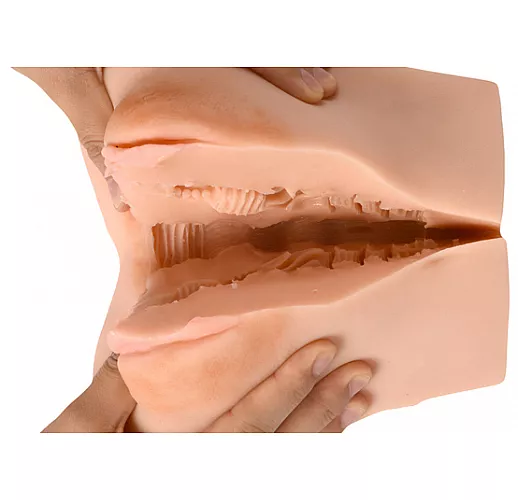 Телесная вибровагина Mitchell Pussy с 8 режимами вибрации