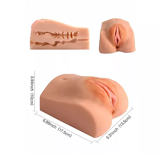 Телесная вибровагина Mitchell Pussy с 8 режимами вибрации