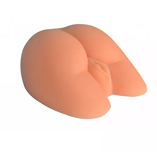 Телесная реалистичная вибровагина Rebecca Sex Ass с 8 режимами вибрации