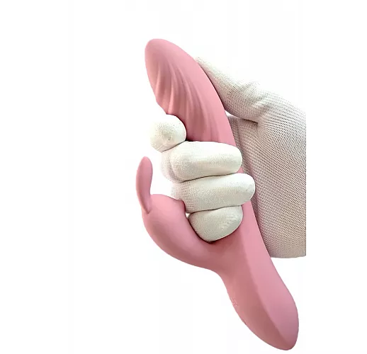 Розовый вибратор-кролик Sunset "Thai" 10 режимов вибрации, Х2 стимуляция, IPX7, USB - 20,6 см.