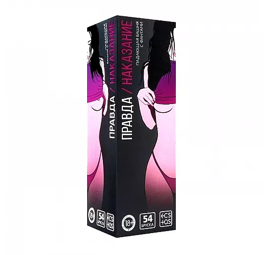 Игра падающая башня дженга «Правда/наказание» с фантами - 54 бруска