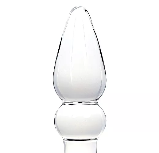 Стеклянный анальный плаг Egzo "Glass Anal Plug" с возможностью нагрева или охлаждения - 11 см.