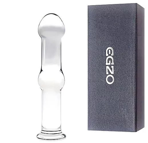 Стеклянный анальный плаг Egzo "Glass Anal Plug" с возможностью нагрева или охлаждения - 14 см.
