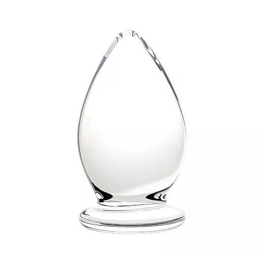 Стеклянный анальный плаг Egzo "Glass Anal Plug" с возможностью нагрева или охлаждения - 7 см.