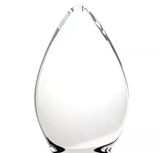 Стеклянный анальный плаг Egzo "Glass Anal Plug" с возможностью нагрева или охлаждения - 7 см.