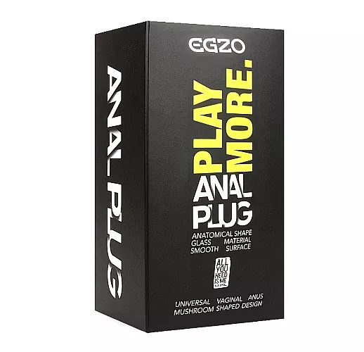 Стеклянный анальный плаг Egzo "Glass Anal Plug" с возможностью нагрева или охлаждения - 7 см.