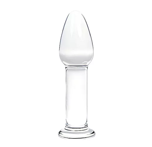 Стеклянный анальный плаг Egzo "Glass Anal Plug" с возможностью нагрева или охлаждения - 12 см.