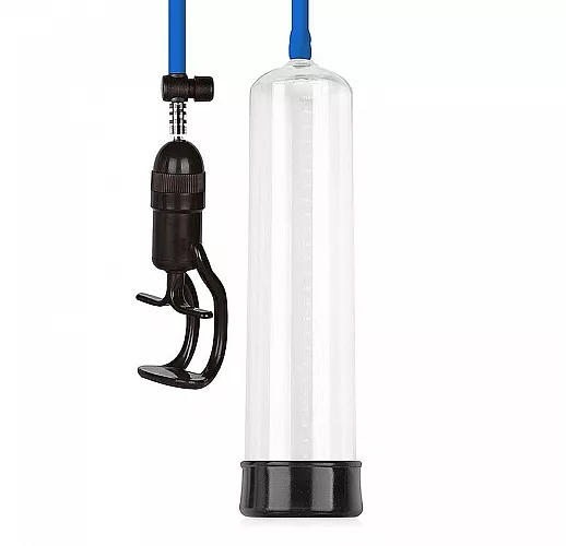 Прозрачная вакуумная помпа SE "Much Pleasure" с насадкой-вагиной и клапаном - 30 см. ⌀ 6,5 см.