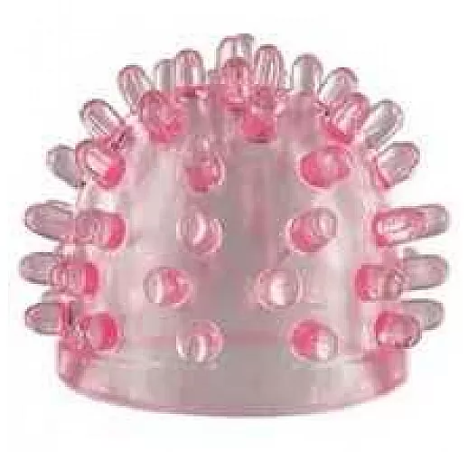 Розовая насадка на массажер Hitachi Magic Wand с шишечками