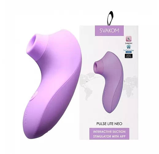 Вакуумно-волновой стимулятор клитора Svakom "Pulse Lite Neo" 5+5 режимов, IPX7, USB, Bluetooth/App