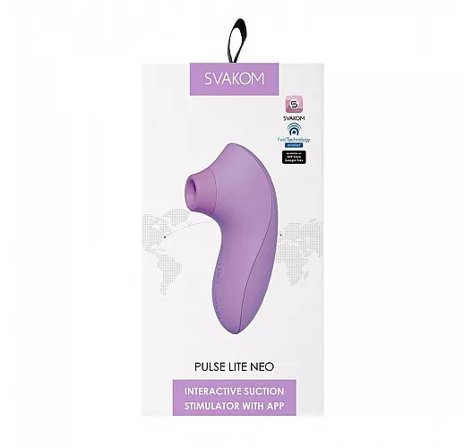 Вакуумно-волновой стимулятор клитора Svakom "Pulse Lite Neo" 5+5 режимов, IPX7, USB, Bluetooth/App