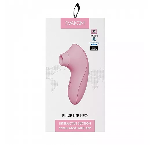 Вакуумно-волновой стимулятор клитора Svakom "Pulse Lite Neo" 5+5 режимов, IPX7, USB, Bluetooth/App