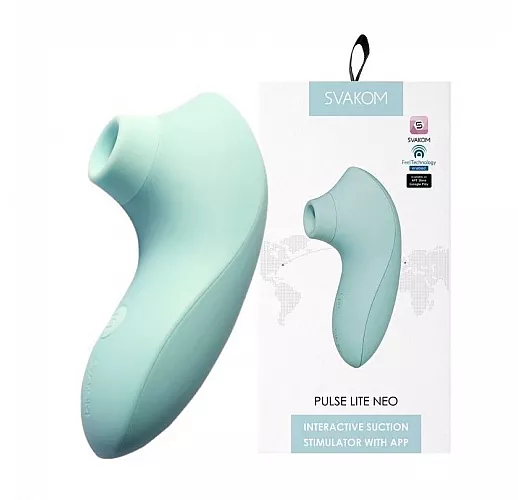 Вакуумно-волновой стимулятор клитора Svakom "Pulse Lite Neo" 5+5 режимов, IPX7, USB, Bluetooth/App
