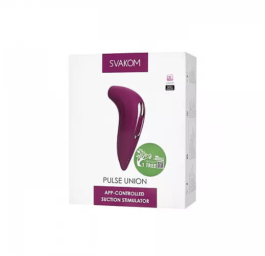 Вакуумно-волновой стимулятор клитора Svakom "Pulse Union" 5+5 режимов, IPX7, USB, Bluetooth/App