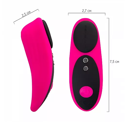 Вибростимулятор клитора в трусики Lovense "Ferri" 3+10 режимов, IPX7, USB, Bluetooth/App