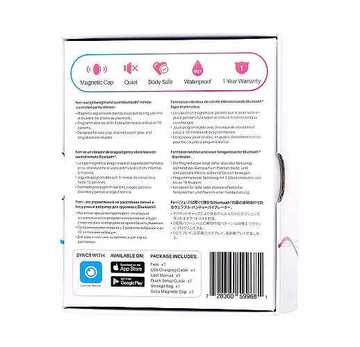 Вибростимулятор клитора в трусики Lovense "Ferri" 3+10 режимов, IPX7, USB, Bluetooth/App