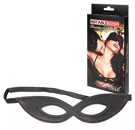 Чёрная дерзкая маска Notabu BDSM "Leksa Mask" на ремешке-резинке Чёрная дерзкая маска Notabu BDSM "Leksa Mask" на ремешке-резинке