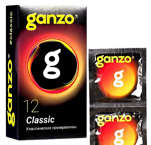 Классические презервативы Ganzo "Classic" с обильной силиконовой смазкой - 12 шт.