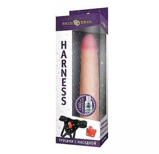 Трусики Harness с реалистичной насадкой-фаллосом №56 - 16,5 см.